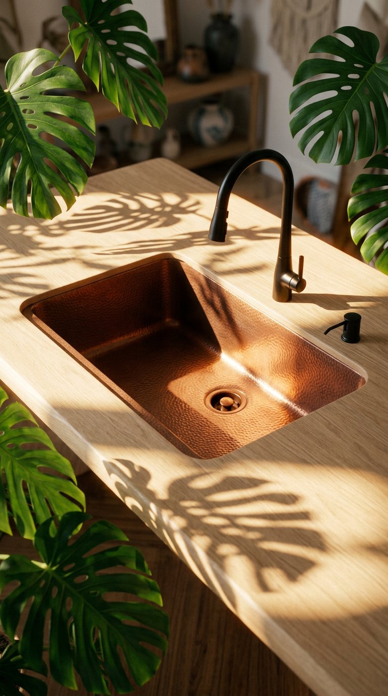 AI product shot of Adams 36″ Copper Sink