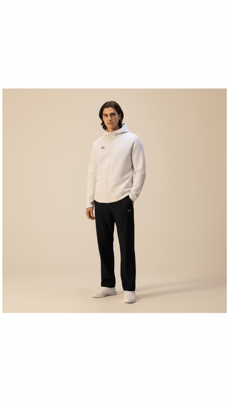 AI product shot of Mens Everest Full-Zip Hoodie White