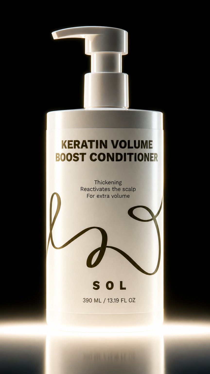 AI product shot of Keratin Volume Boost Conditioner