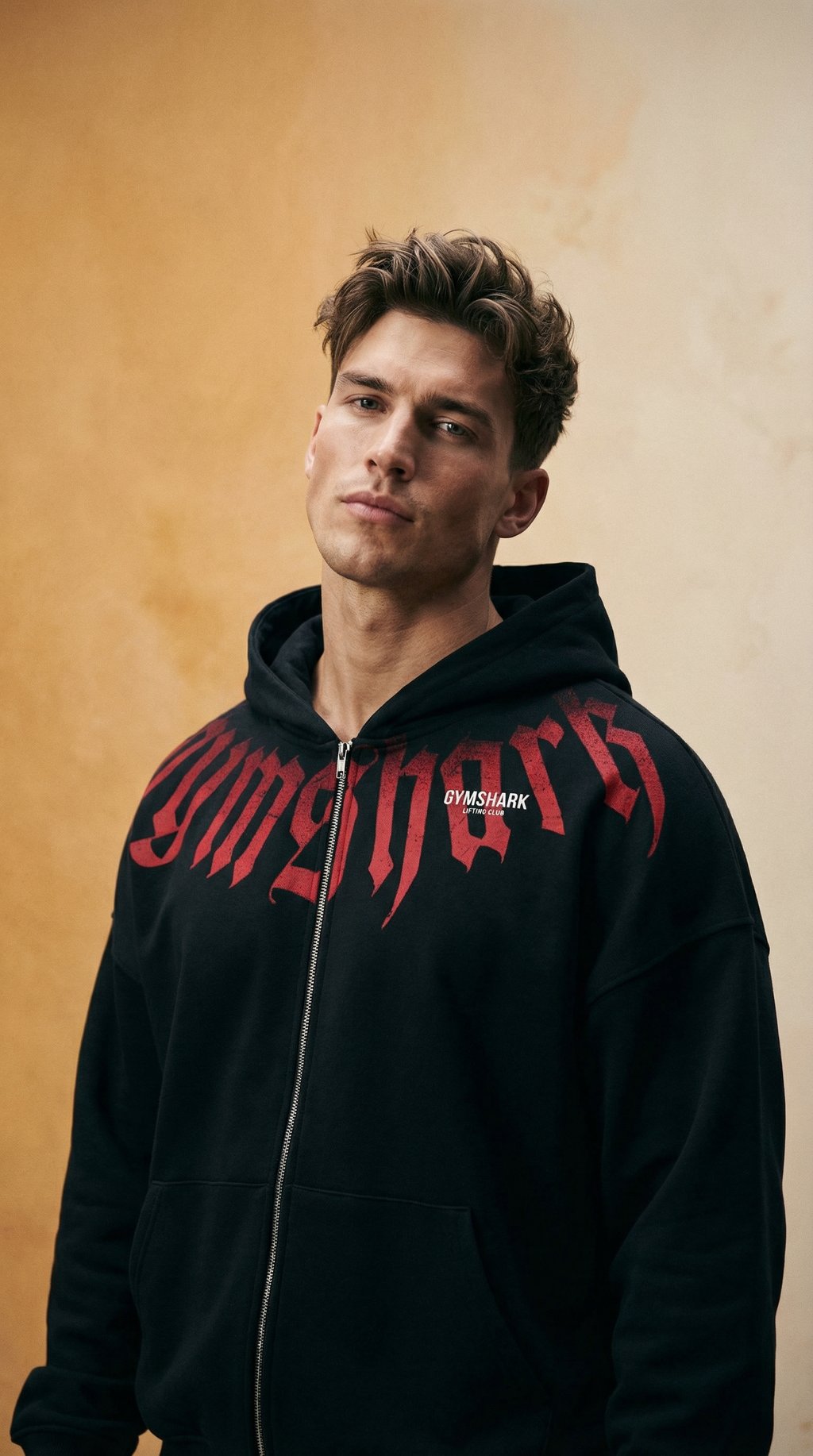 AI product shot of Fade Graphic Zip Up Hoodie
