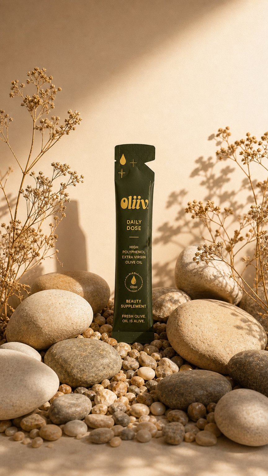 AI product shot of Oliiv Organic Extra Virgin Olive Oil Ritual
