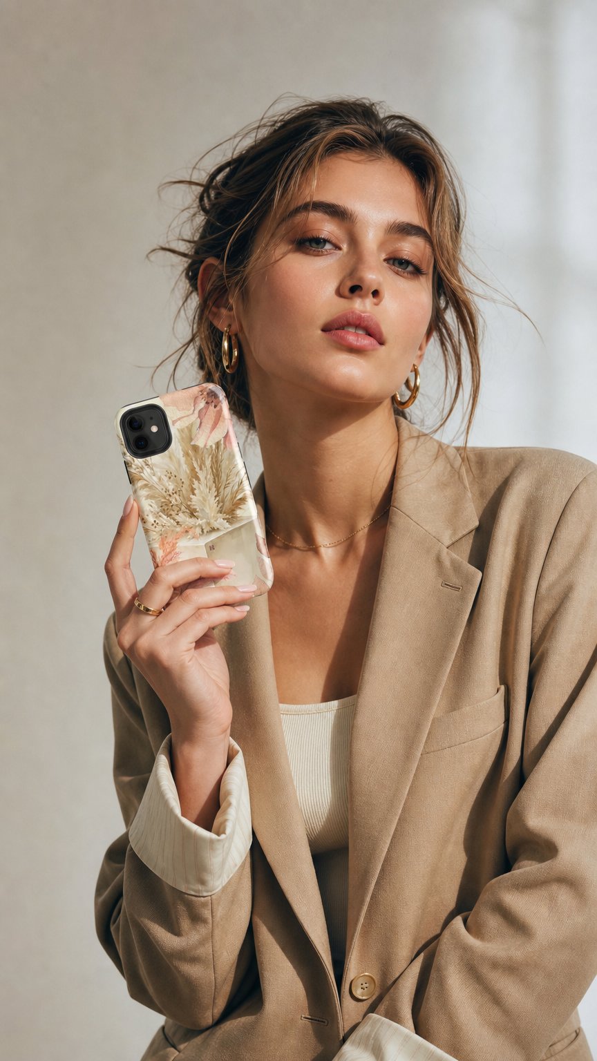 AI product shot of Coque iPhone® Wild Pampas - Savannah Muse | KLYXE