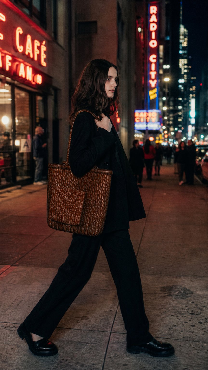 AI product shot of Pazar Book Tote Handwoven Tan