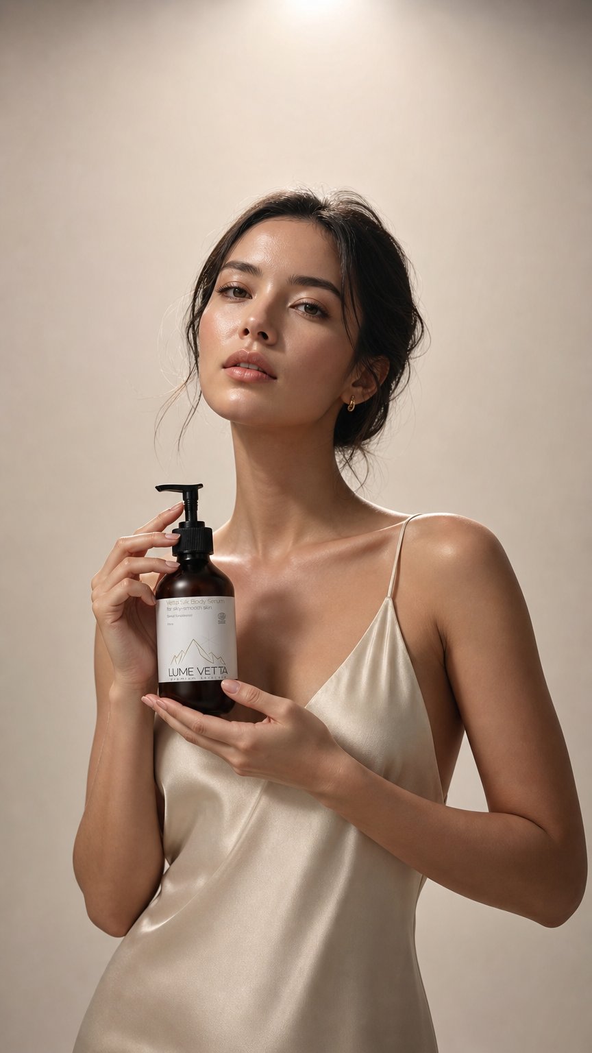 AI product shot of Vetta Silk Body Serum - Spiced Sandalwood