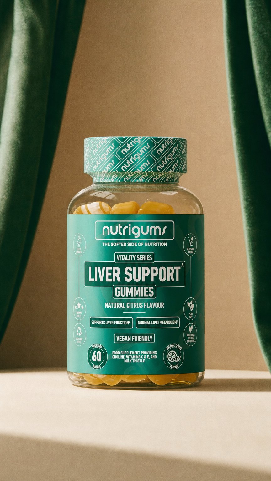 AI product shot of Liver Support (Choline) Complex- Citrus Flavour