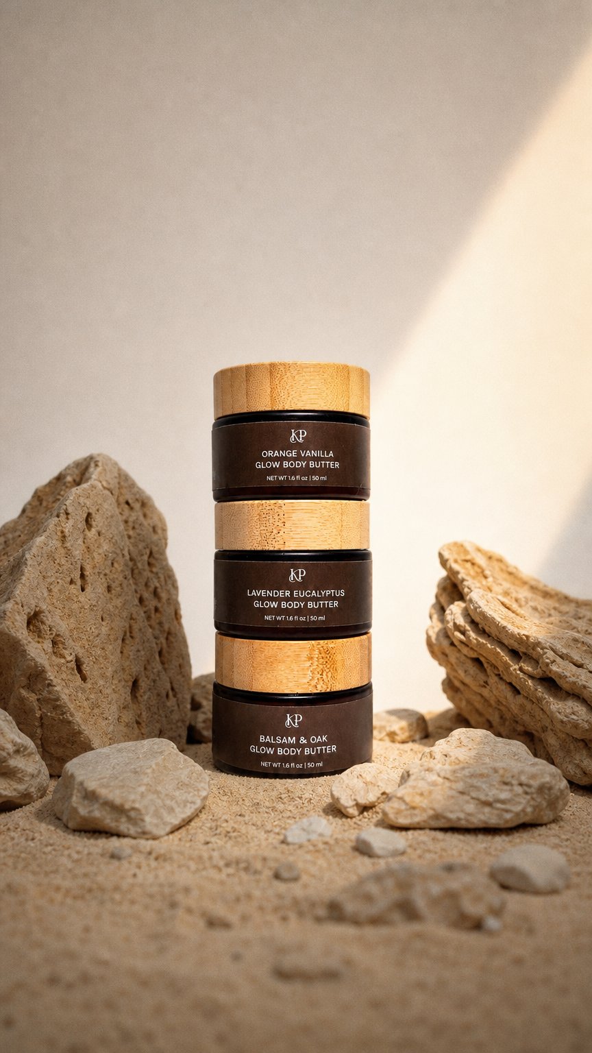 AI product shot of Body Butter Trio