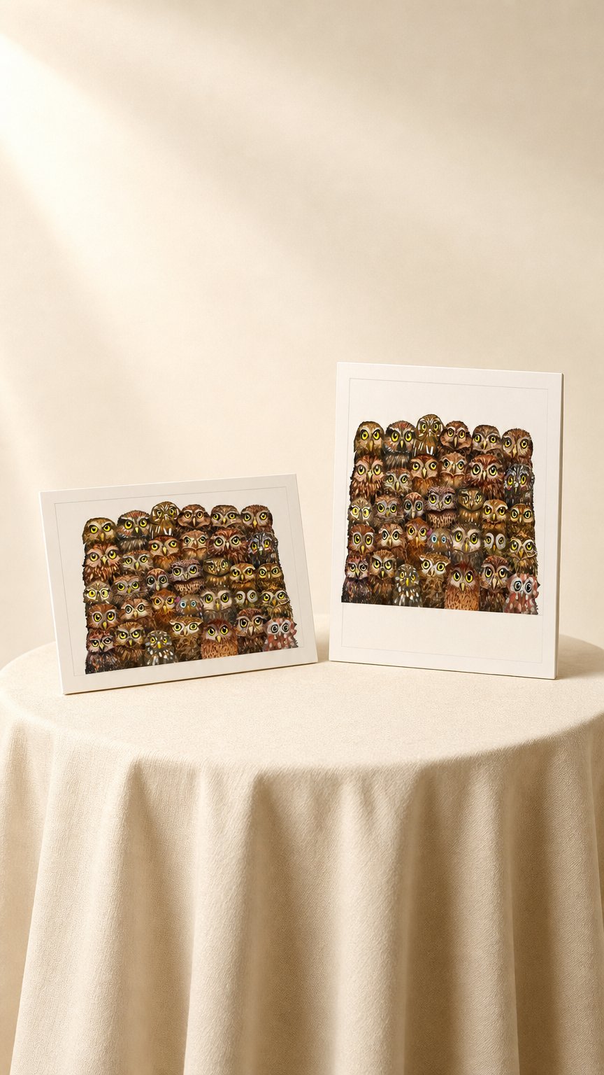 AI product shot of Owls