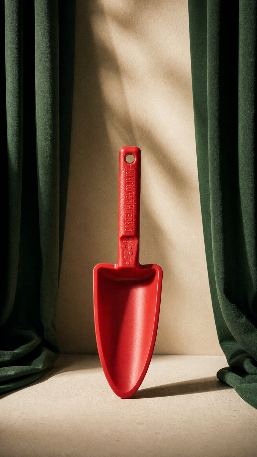 AI product shot of Womby Hand Trowel — Recycled Plastic, Australian Made