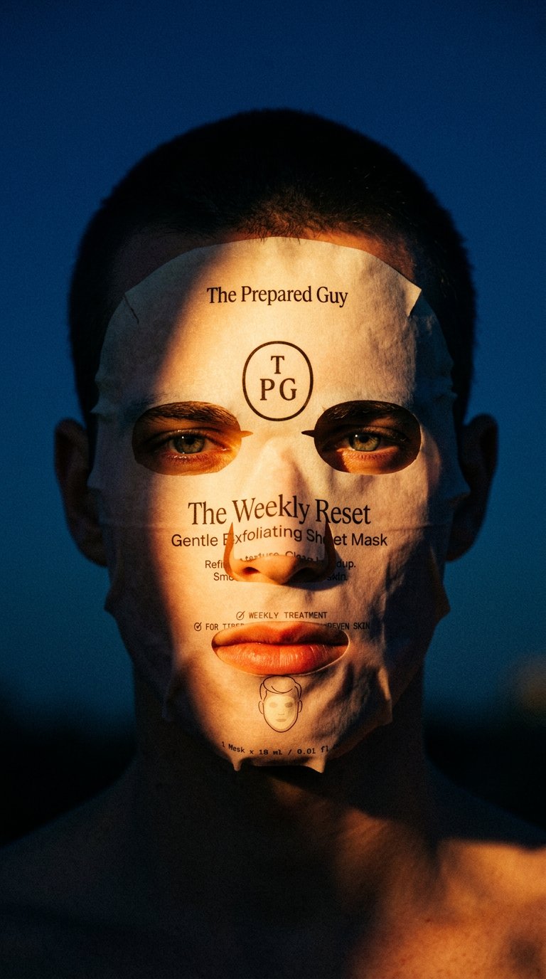 AI product shot of The Weekly Reset Sheet Mask