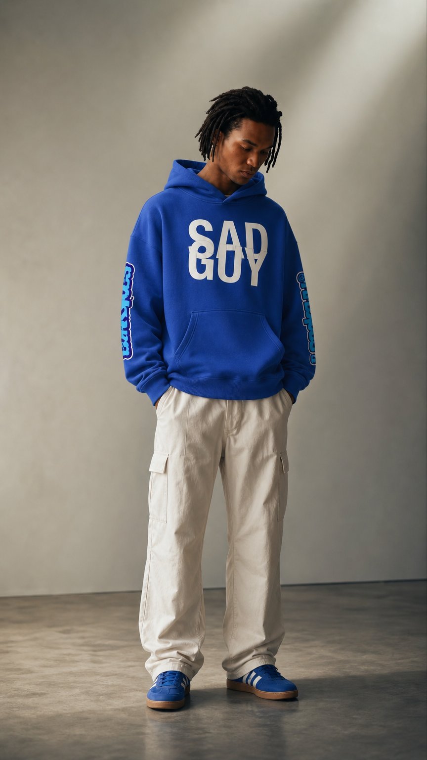 AI product shot of Sadguy® Fleece Hoodie II