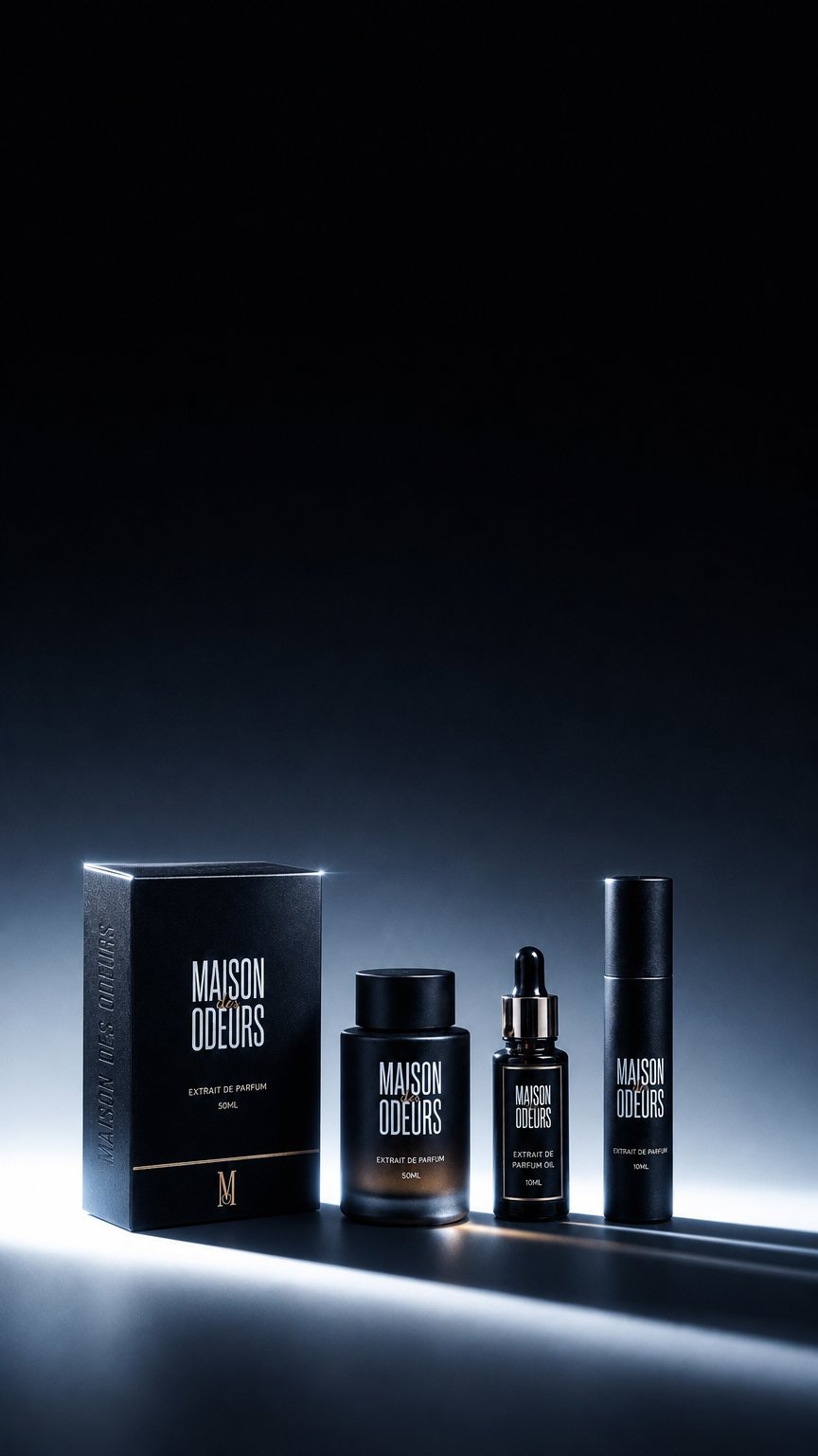 AI product shot of Maison des Odeurs Luxury Fragrance