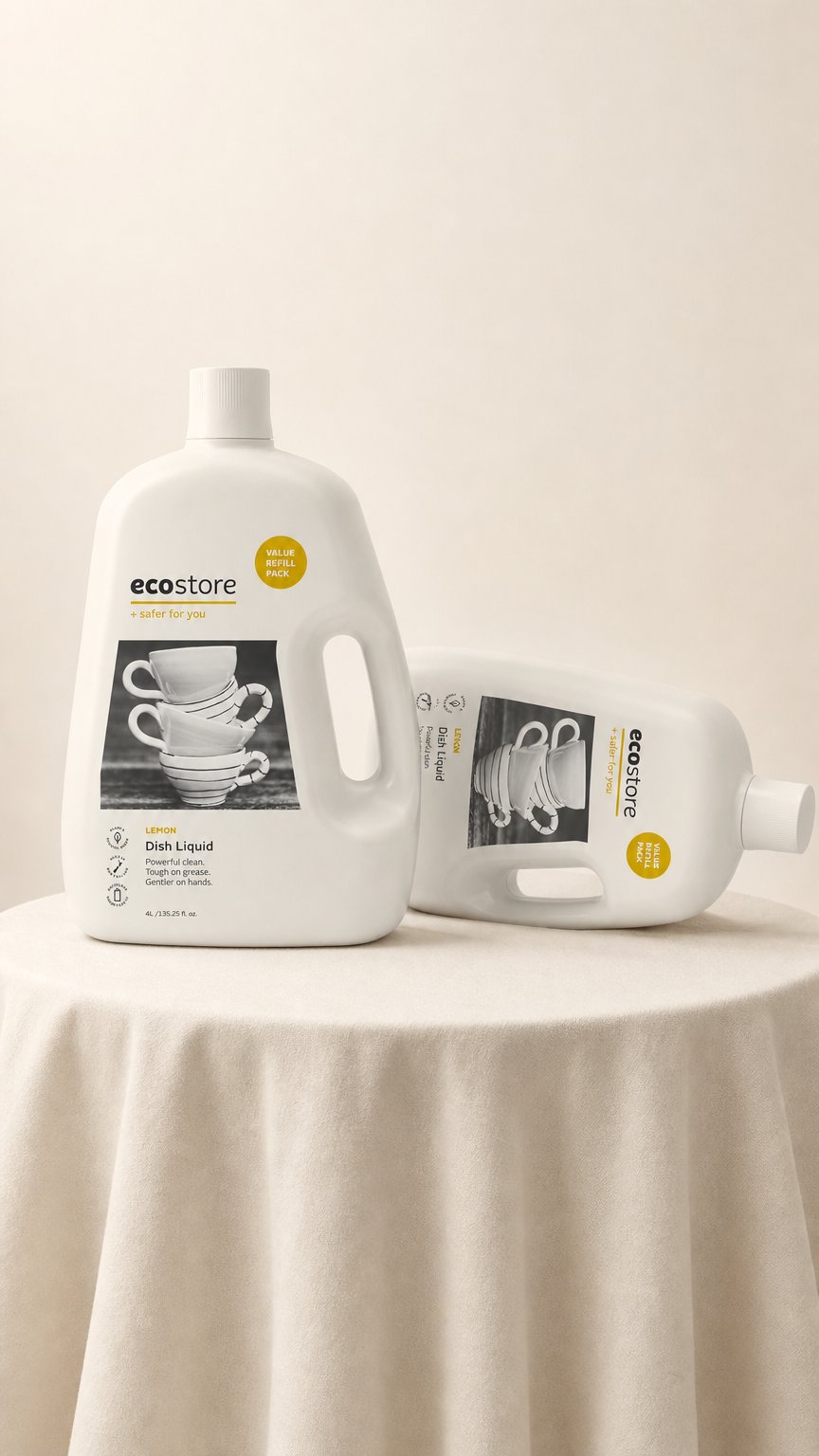 AI product shot of Lemon Dish Liquid 4L