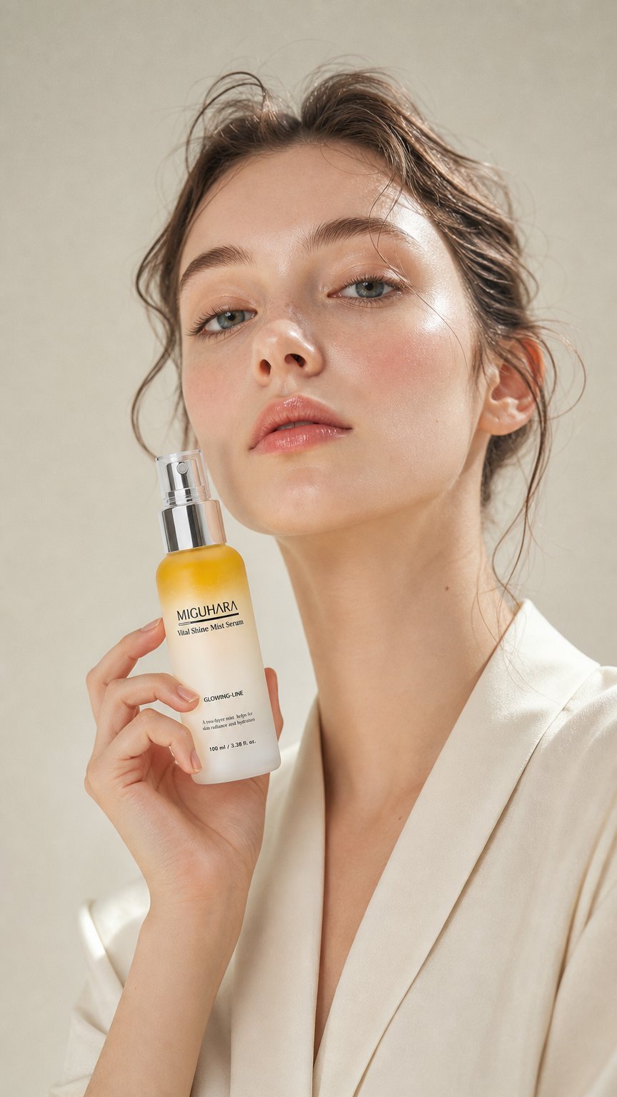 AI product shot of MIGUHARA-바이탈 샤인 미스트 세럼 100ml