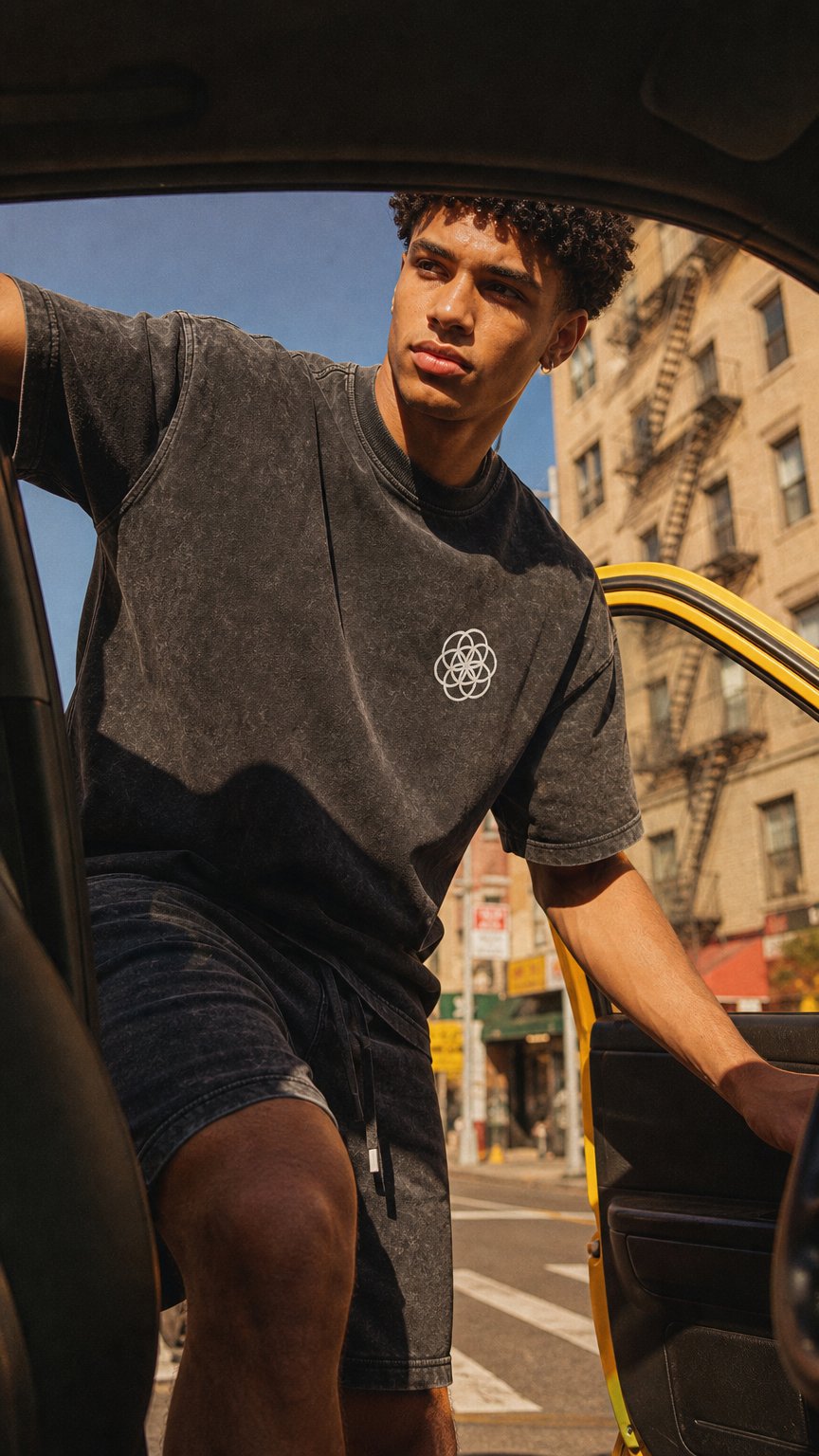 AI product shot of Oversized Silhouette Acid T-Shirt