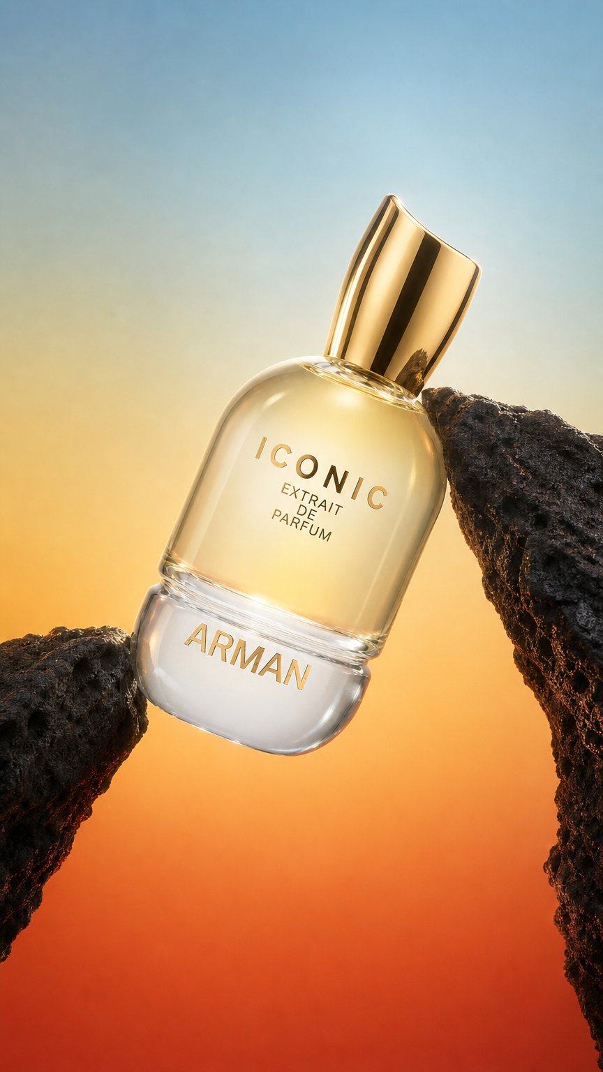 AI product shot of ICONIC Extrait De Parfum
