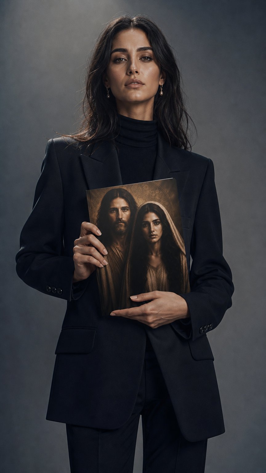 AI product shot of Christ & Mary Magdalene Softcover Journal — Notebook for Writers & Artists