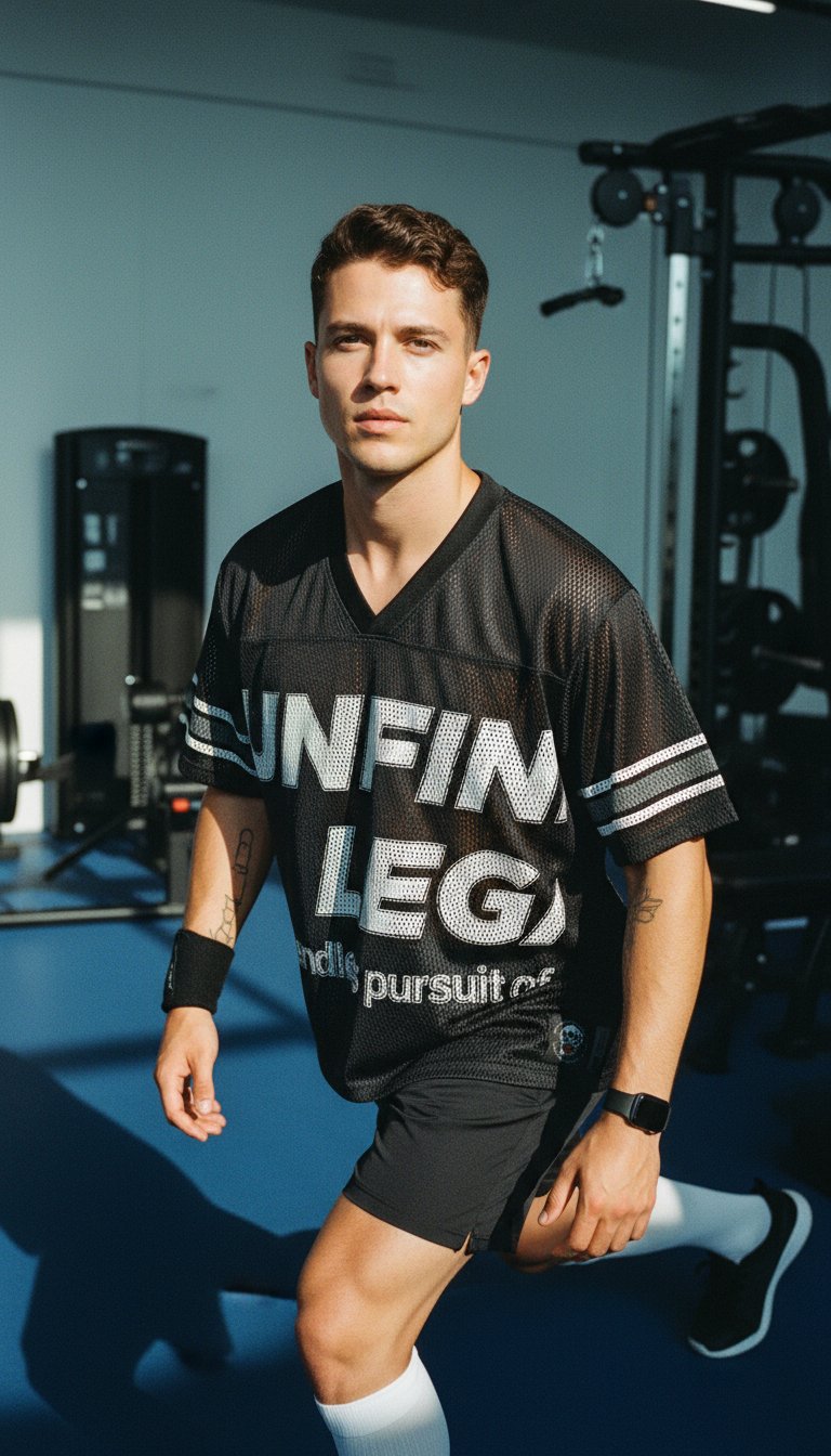 AI product shot of Pursuit, Black Jersey