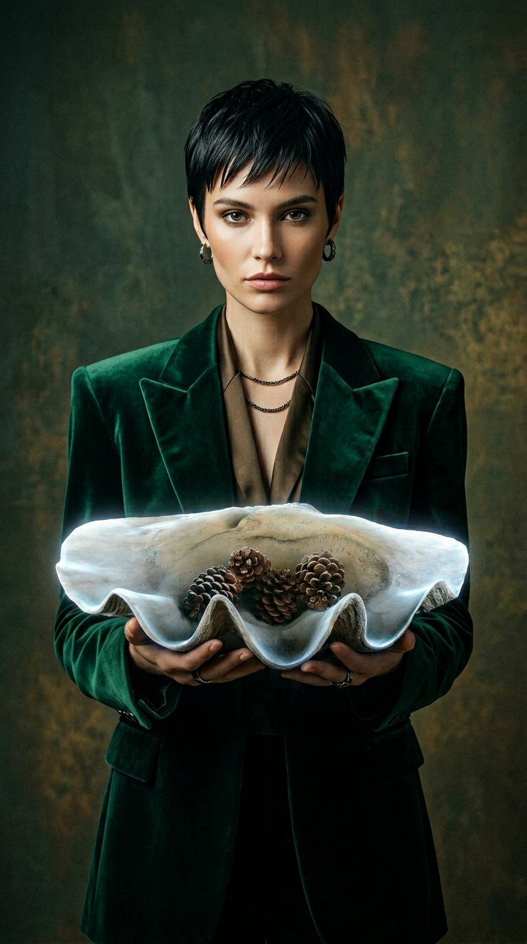 AI product shot of Clam - Shell Bowl - Beige