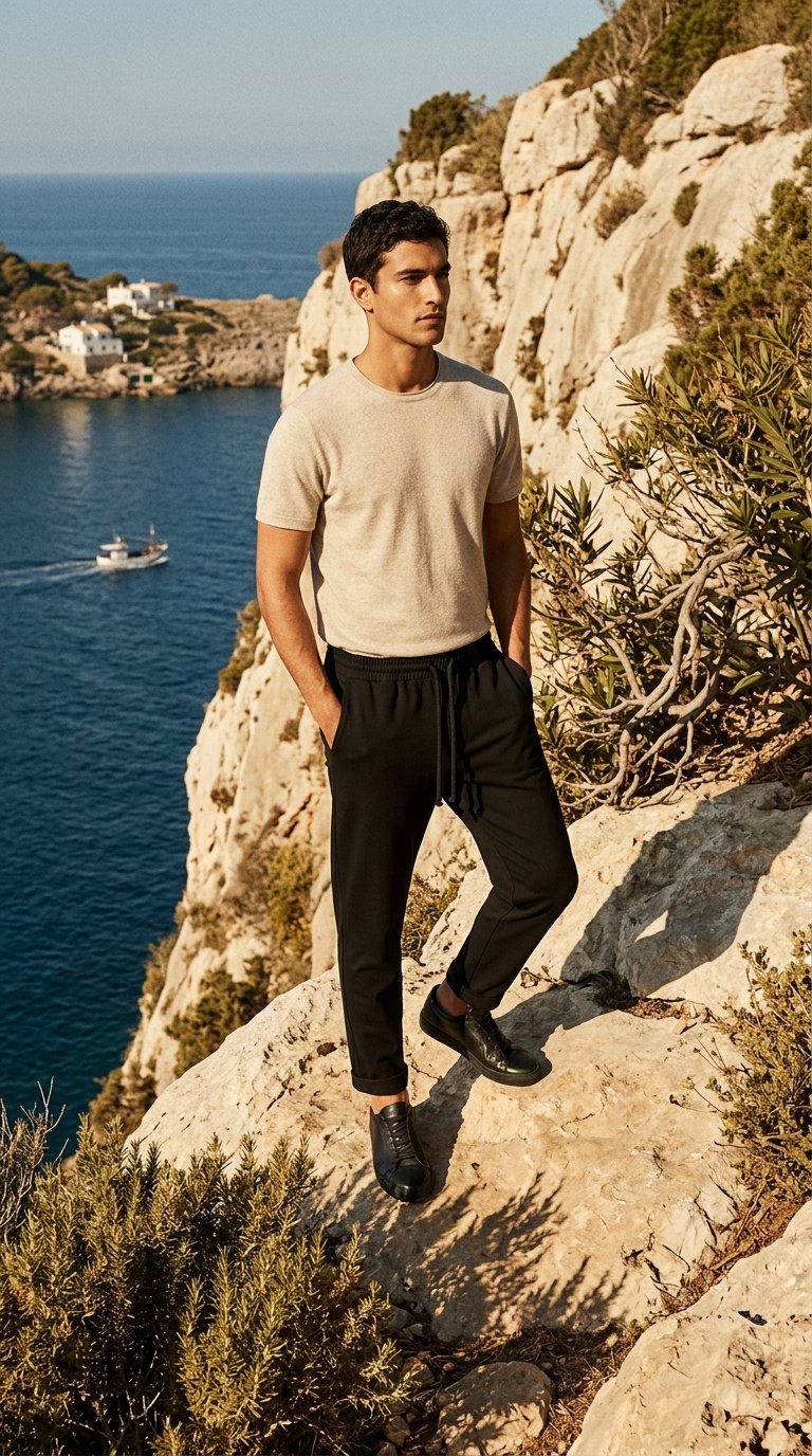 AI product shot of Joggers BLACK | SOFT TERRY