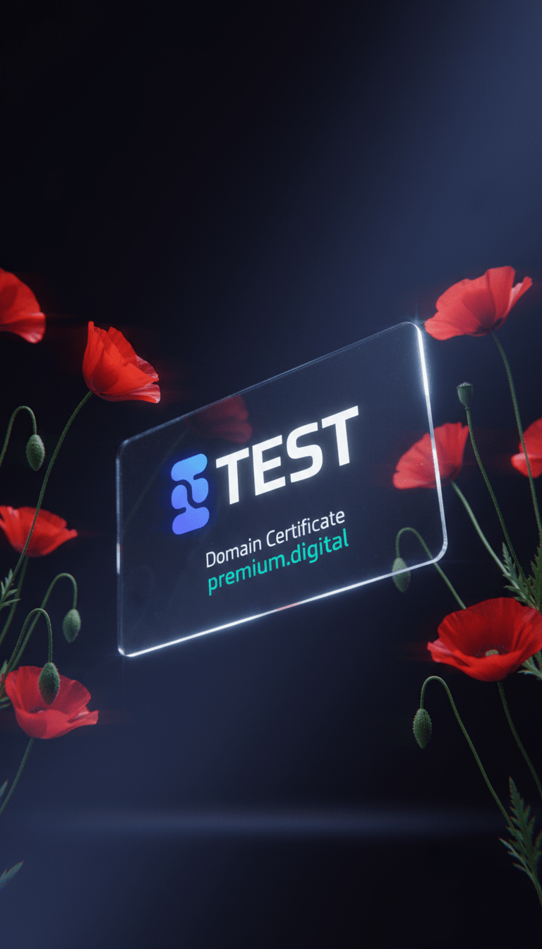 AI product shot of Test.com Domain