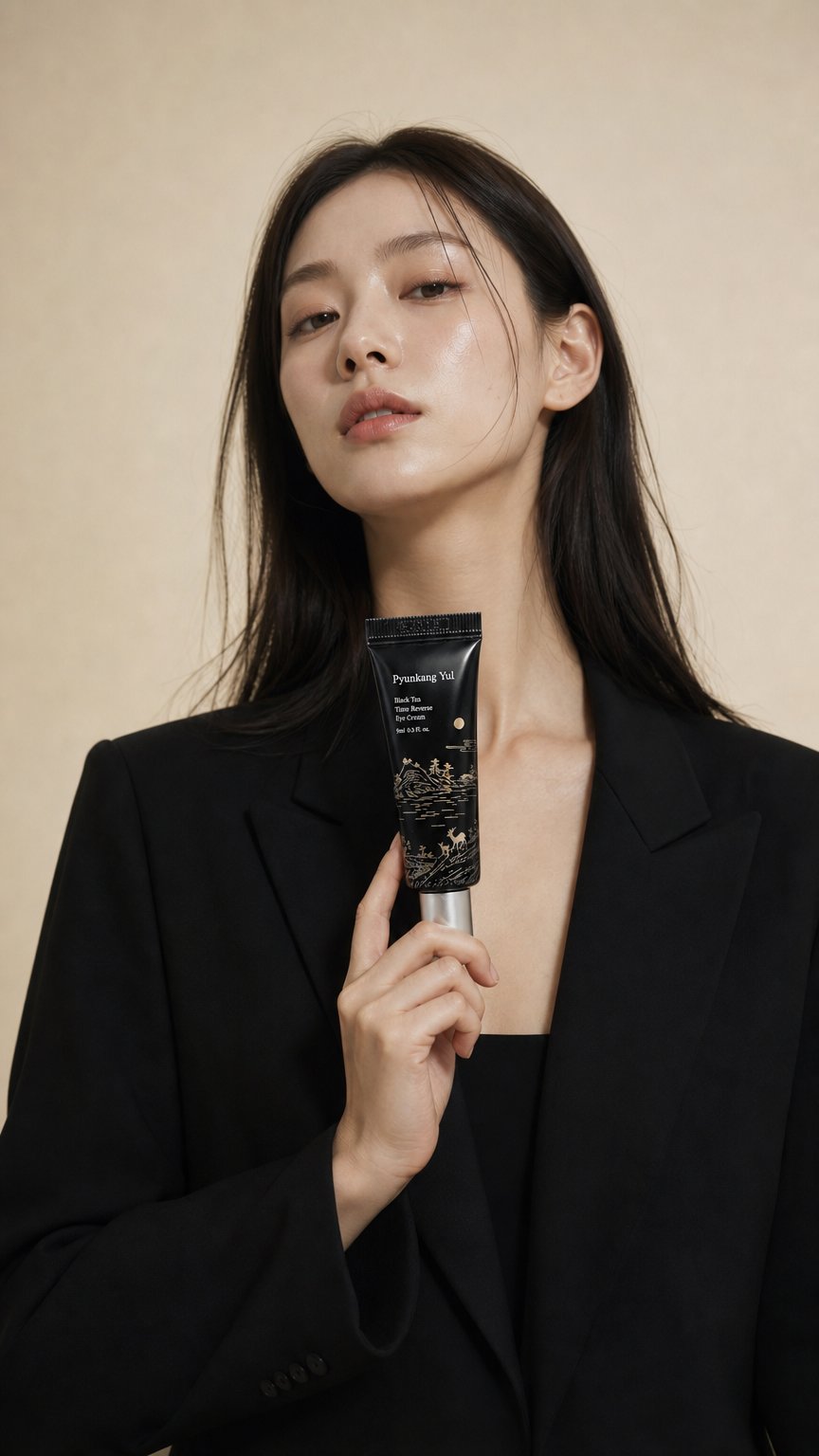 AI product shot of Pyunkang Yul Black Tea Time Reverse Eye Cream 9 ml