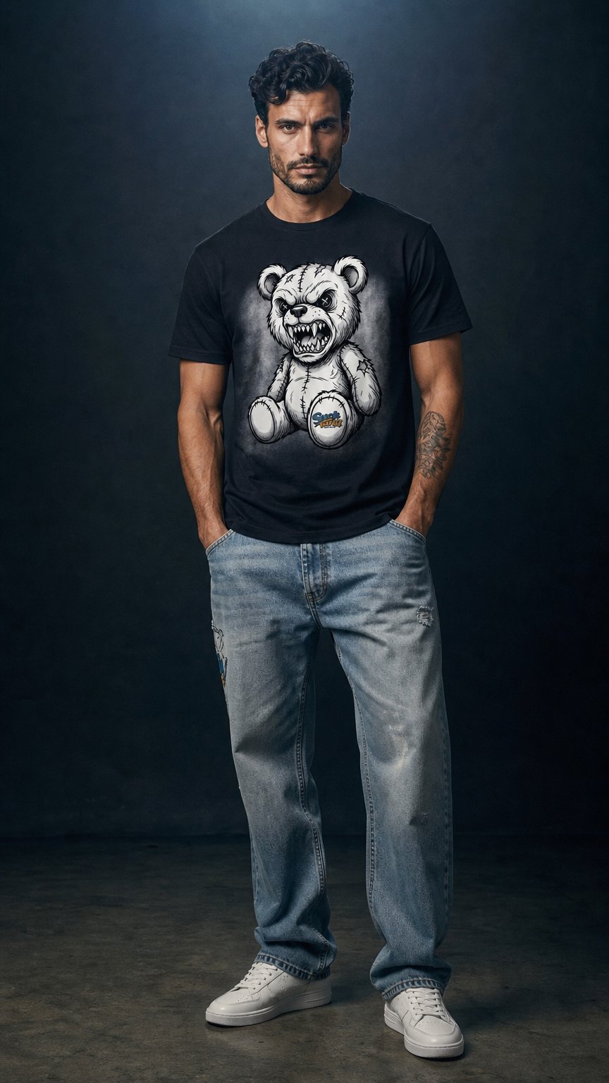 AI product shot of Limited Edition Bear Washed T-Shirt