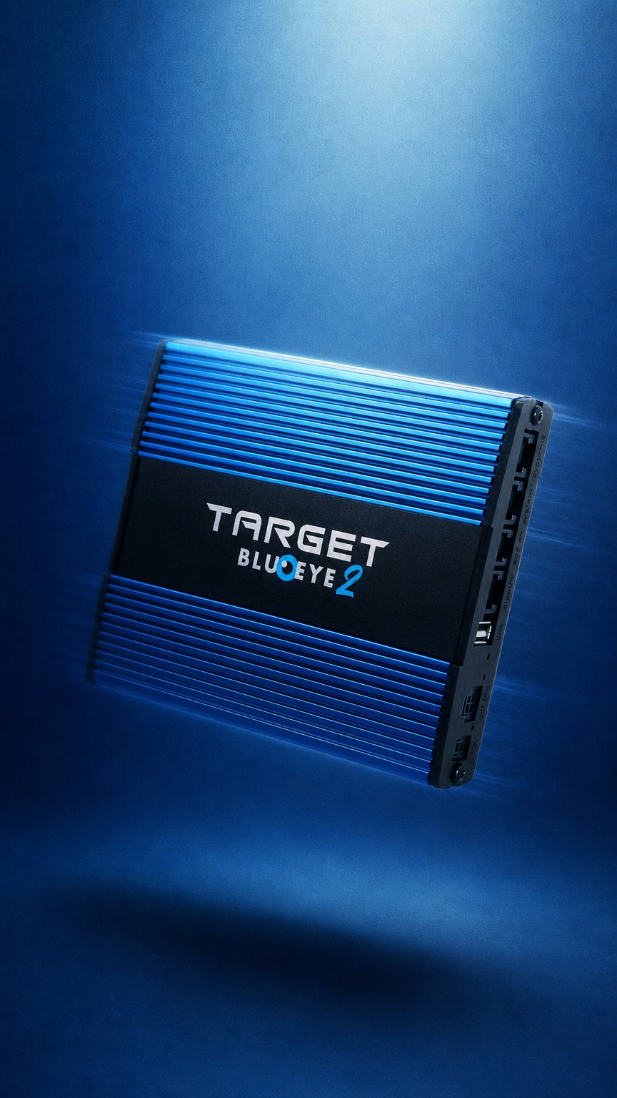 AI product shot of Target Blu Eye 2 with LCD display