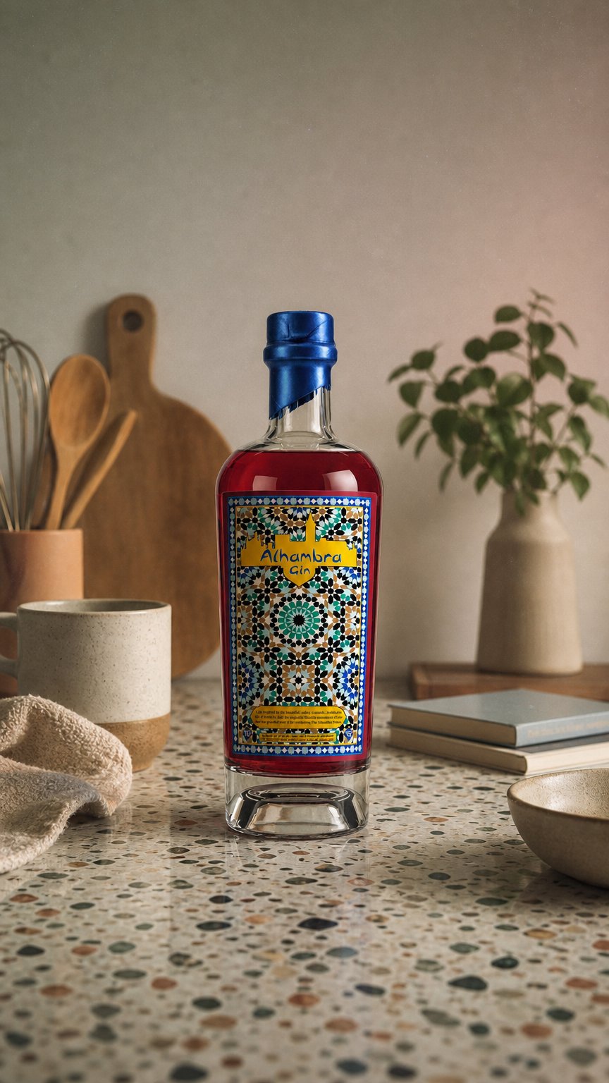 AI product shot of ALHAMBRA GIN