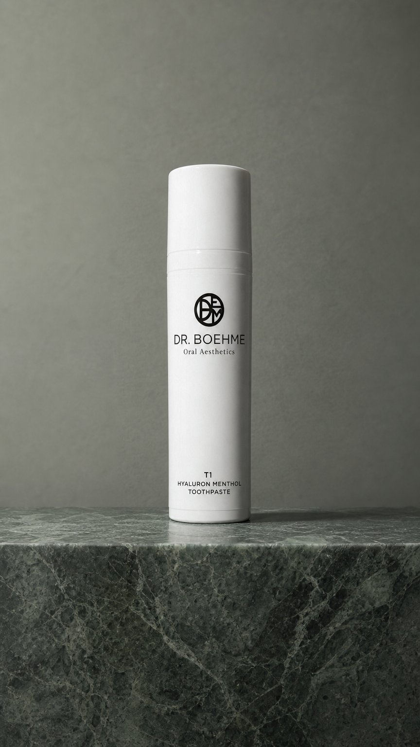 AI product shot of T1 Hyaluron Menthol Zahncreme