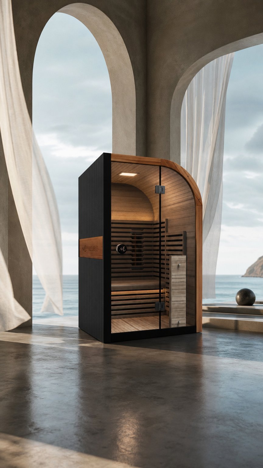 AI product shot of Everglow Infrared Sauna