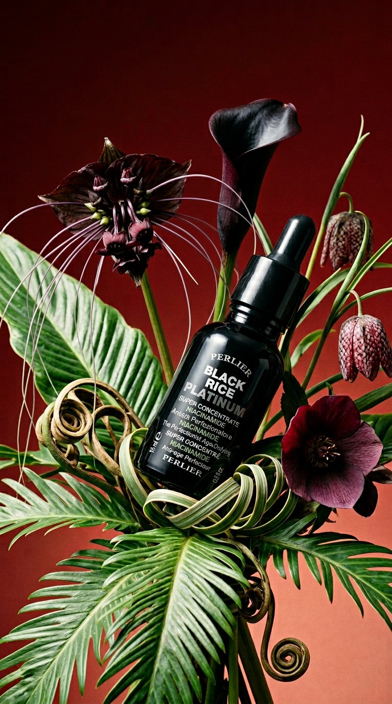 AI product shot of Black Rice Niacinamide Concentrate