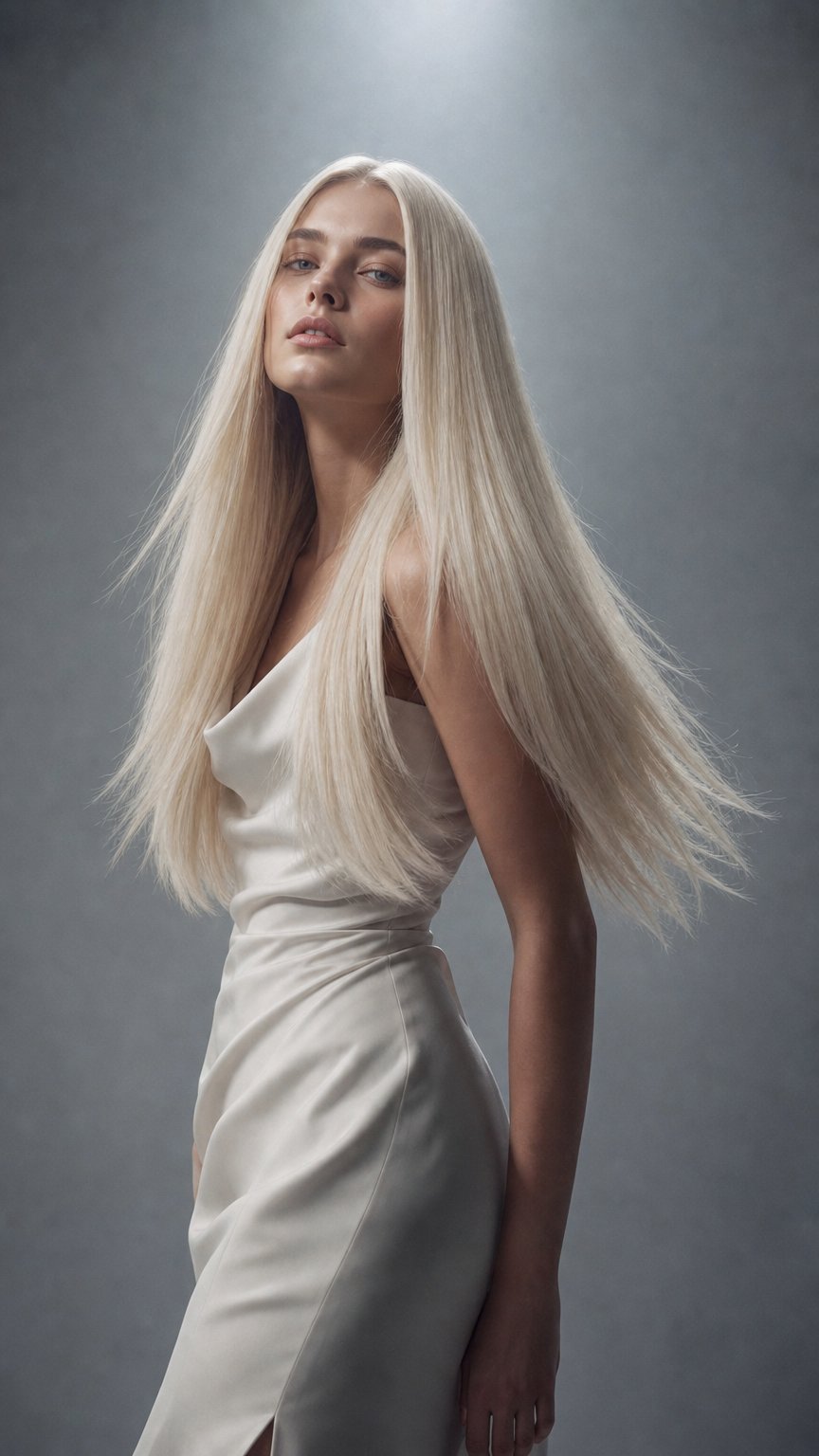AI product shot of Ice Blonde Mini Weft Hair Extensions