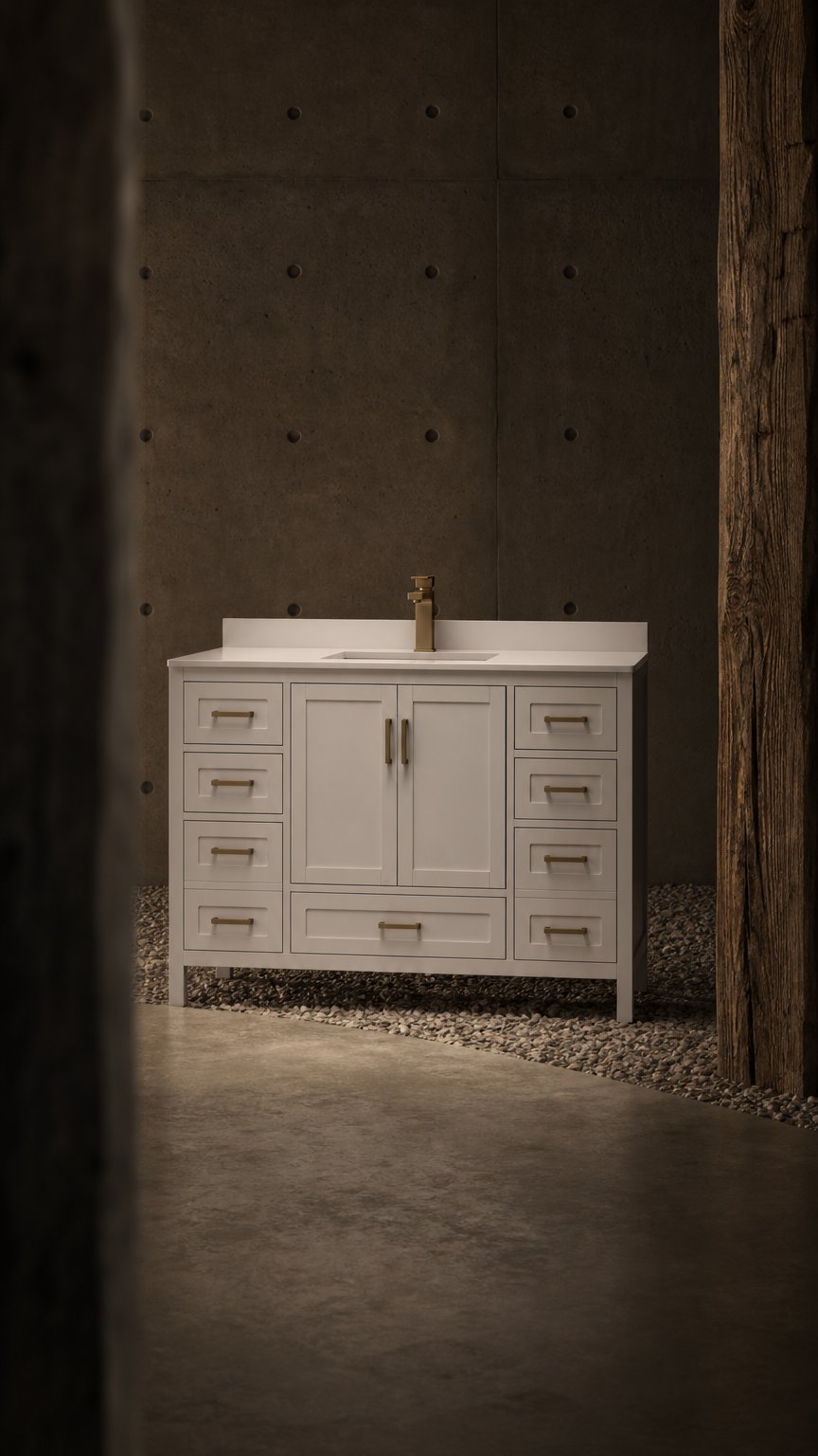 AI product shot of Rooh Bathroom Vanity 42"