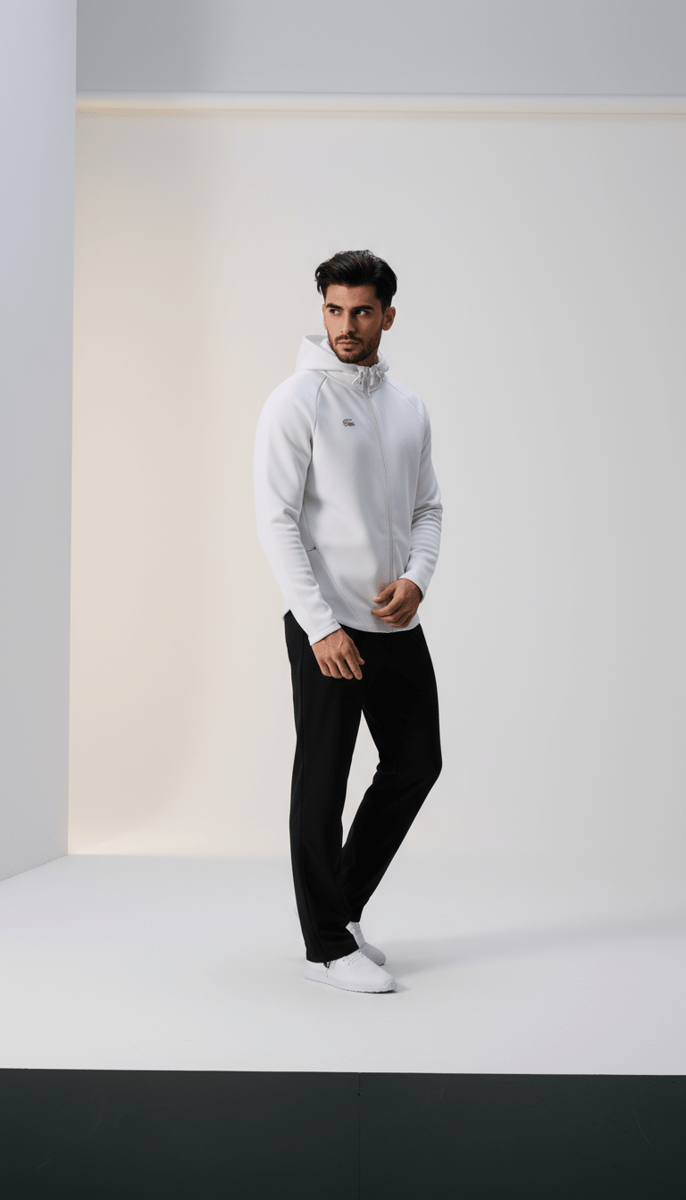 AI product shot of Mens Everest Full-Zip Hoodie White