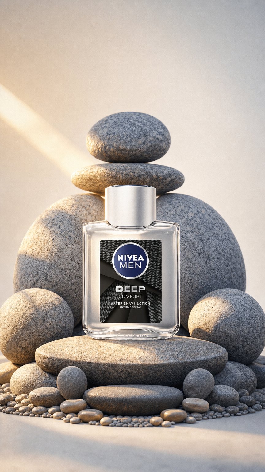 AI product shot of NIVEA MEN DEEP AFTER SHAVE LOTION