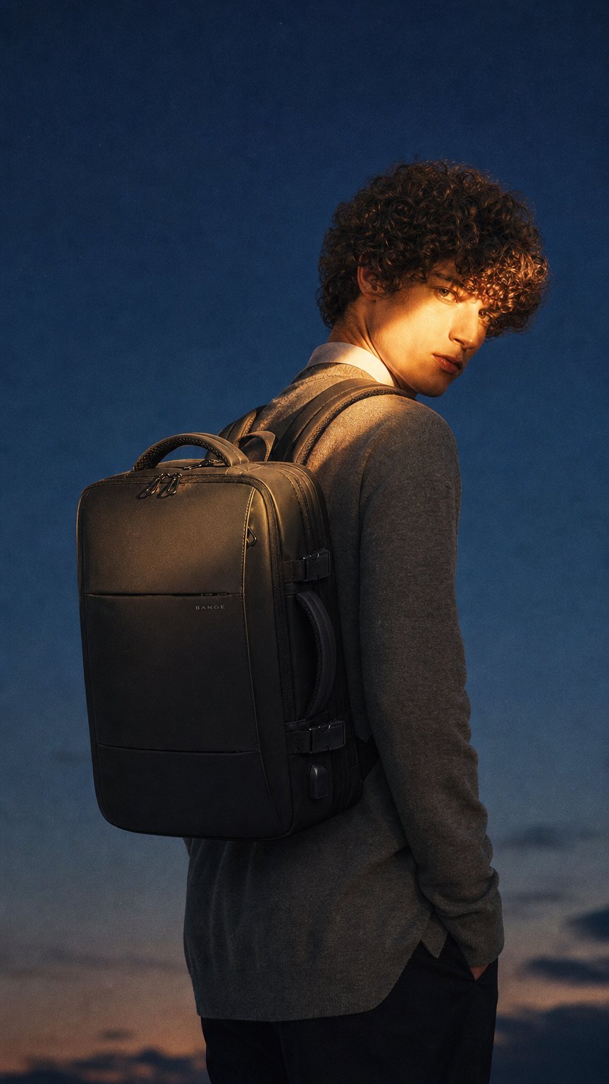 AI product shot of The Voyager Bacpack