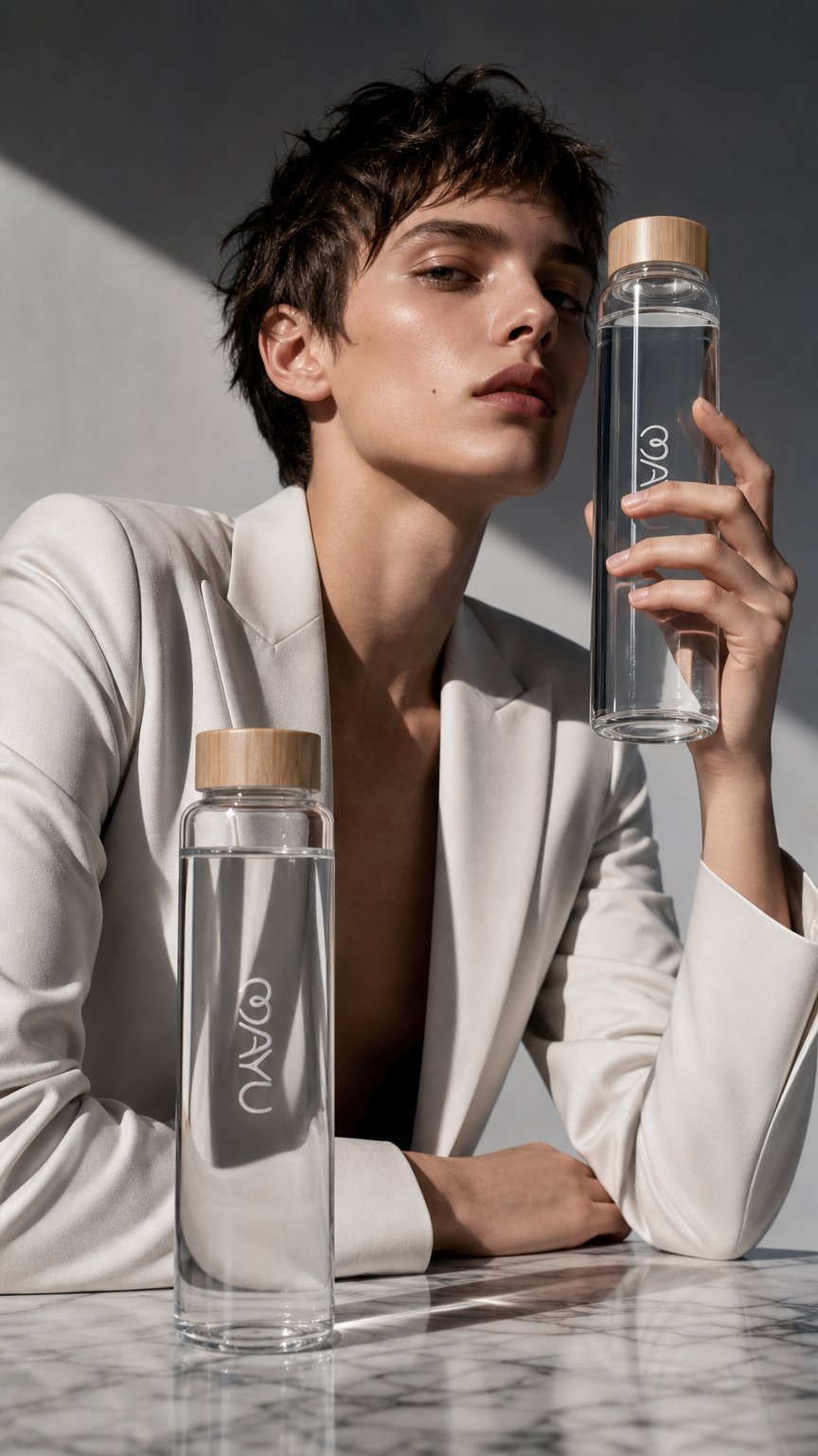 AI product shot of Pure Glass 1.5L Bottle - Pack of 2