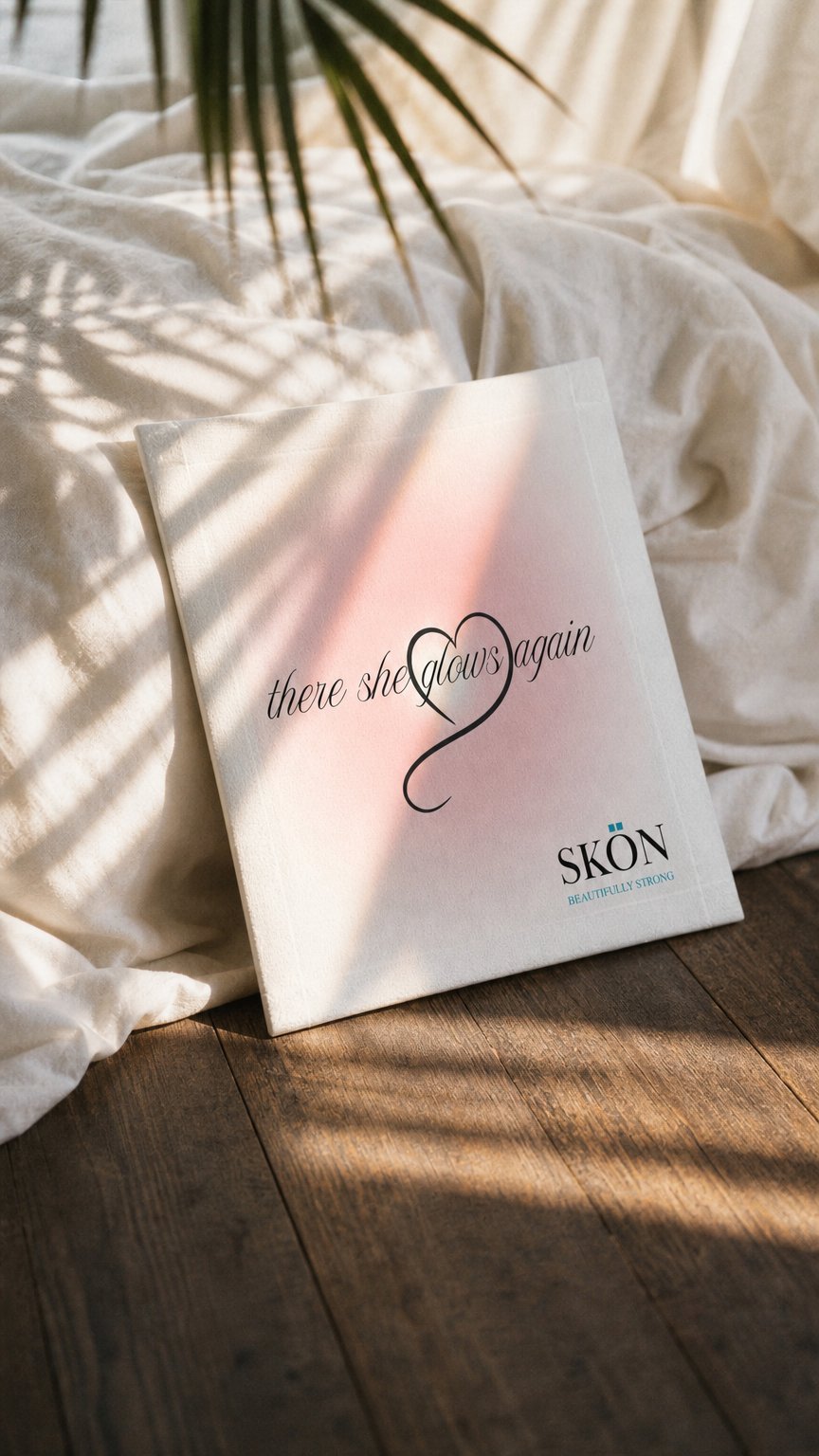 AI product shot of Skön Face Towel