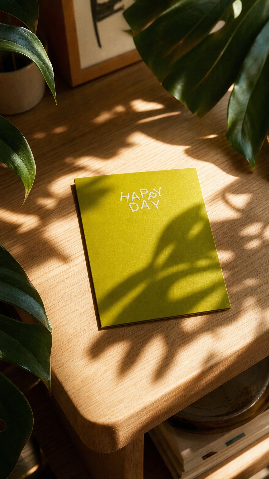 AI product shot of Happy Day Greeting Card