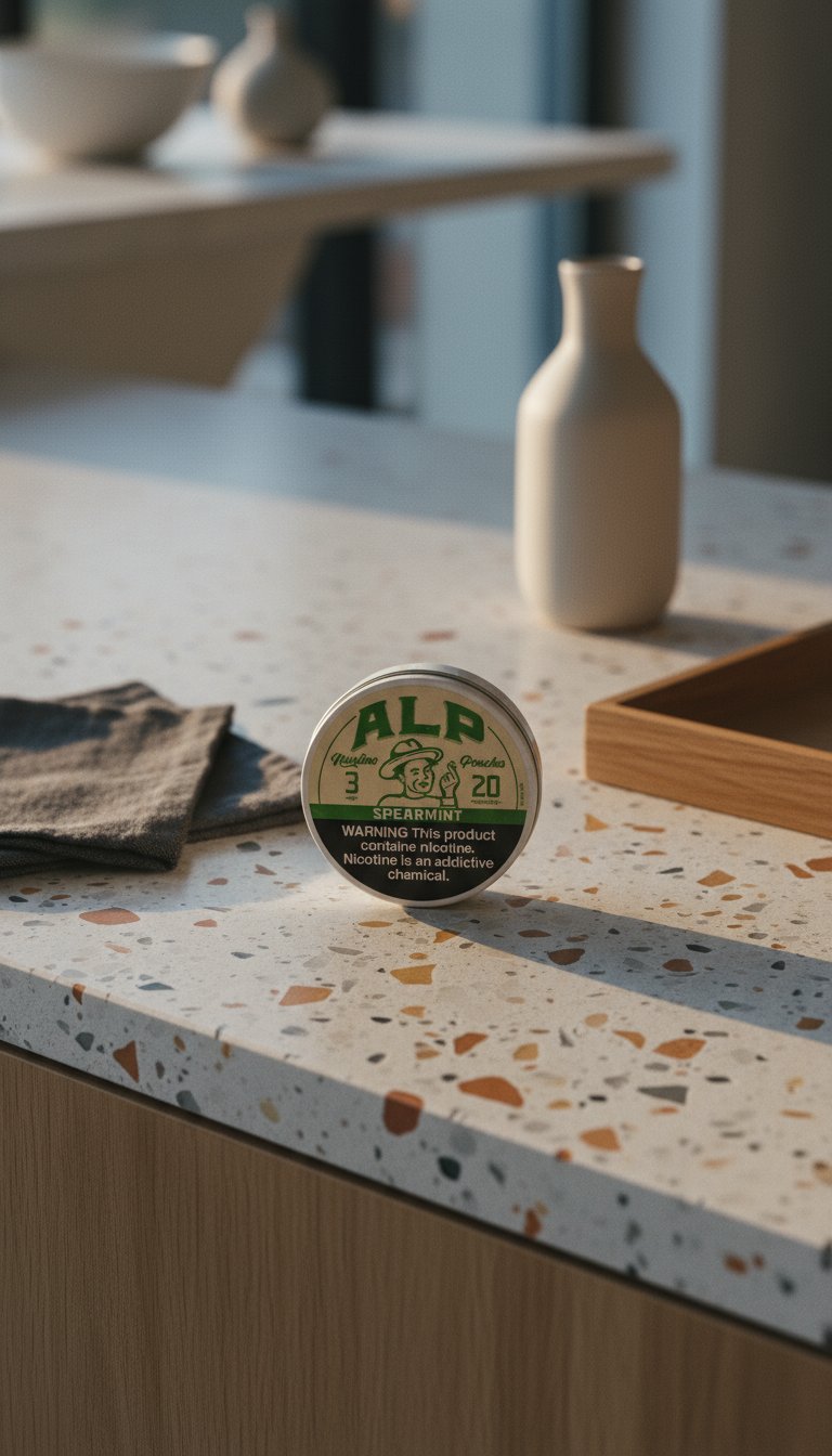 AI product shot of Spearmint Nicotine Pouches