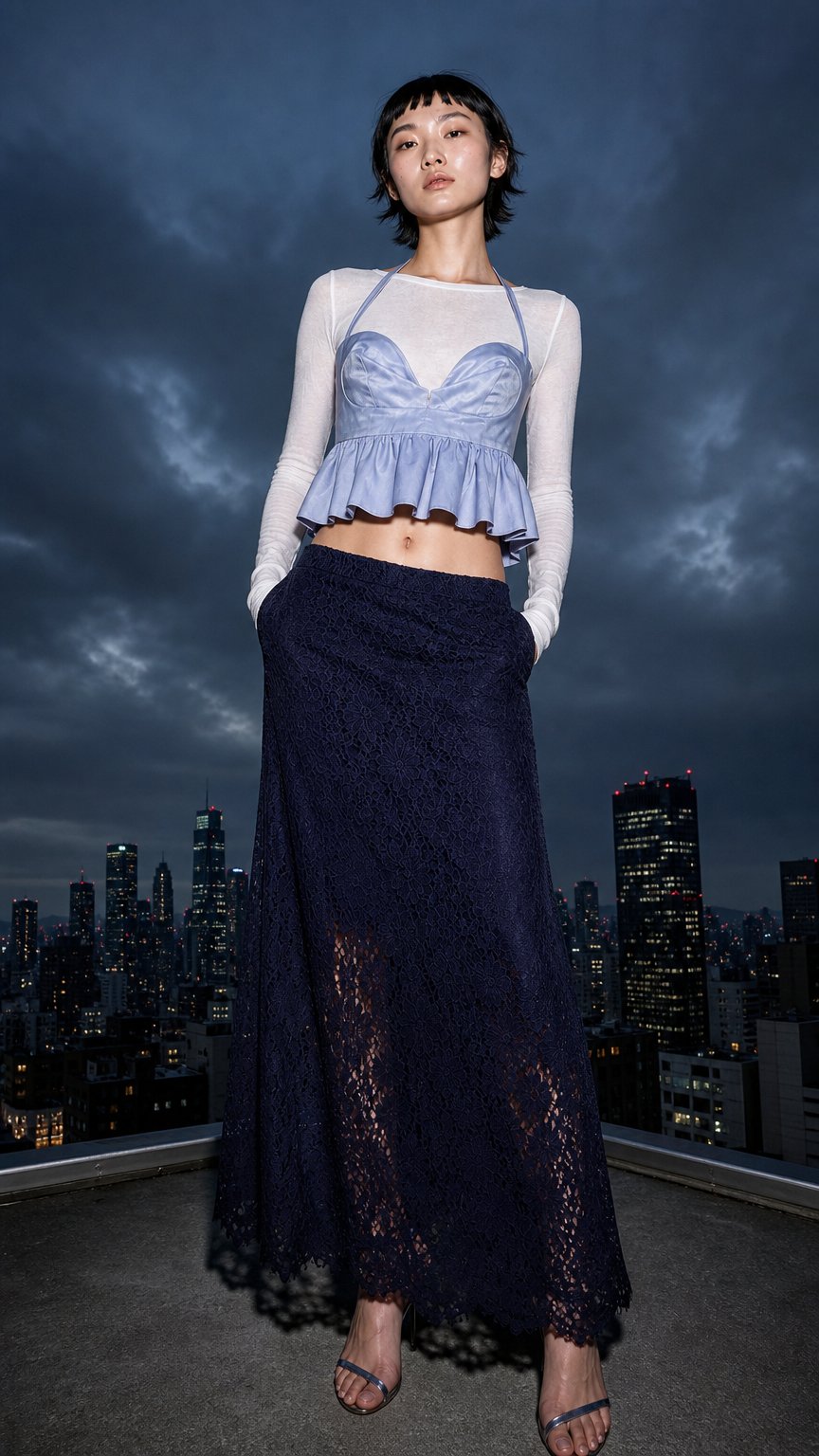 AI product shot of Flounce Redesign Layering Top