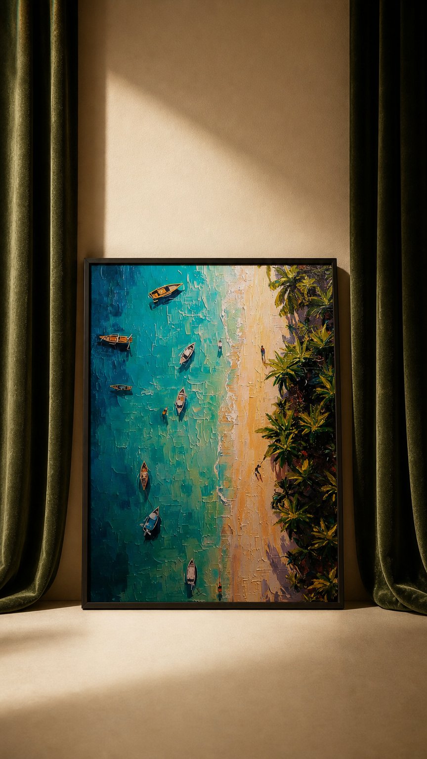 AI product shot of Turquoise Bay – Tropical Beach Poster