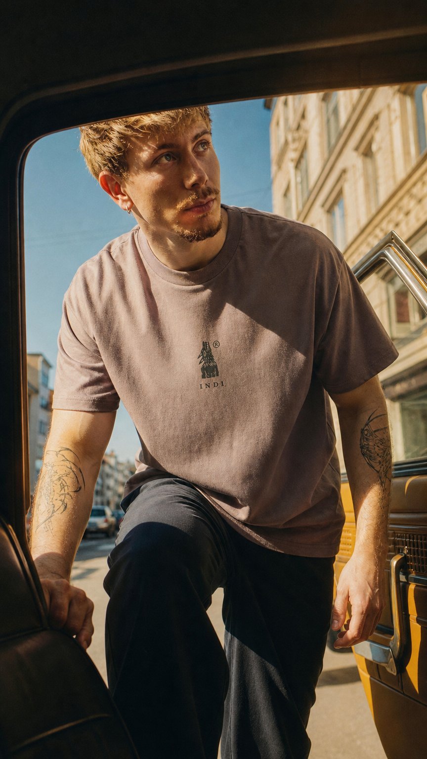 AI product shot of LA VOIE NORMALE WOLF T-SHIRT UNISEXE