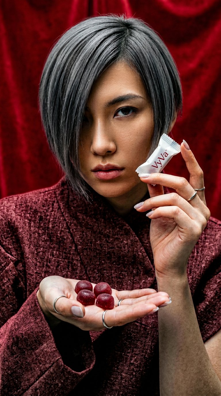AI product shot of MitoV+ Longevity Gummies