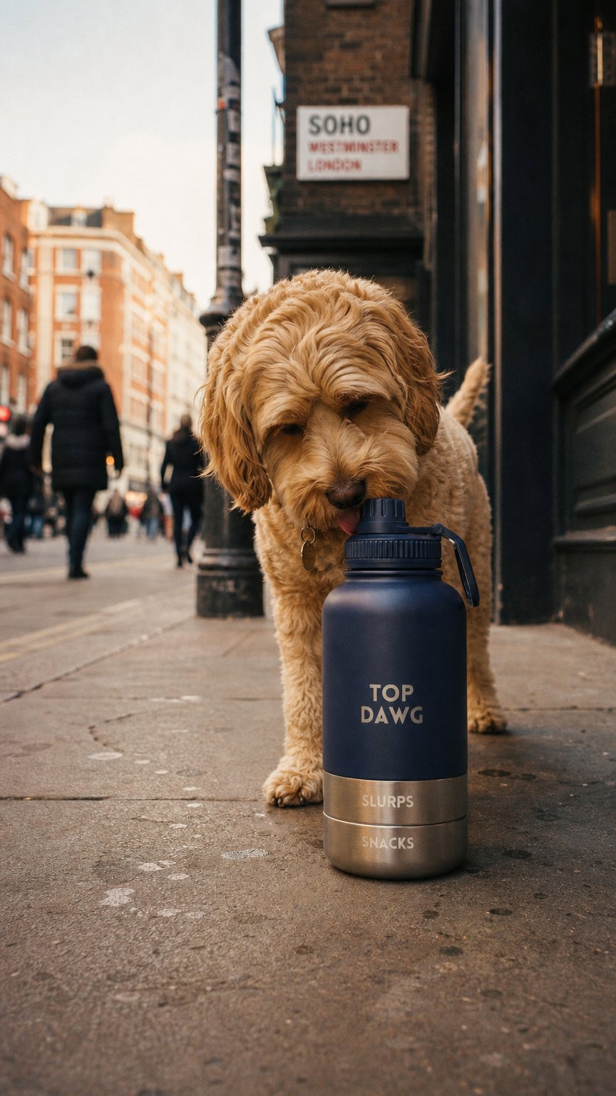 AI product shot of PUP.CUP BUTELKA 3 W 1