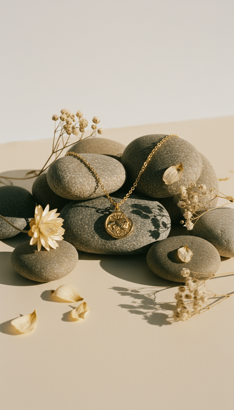 AI product shot of The Zodiacs Necklace