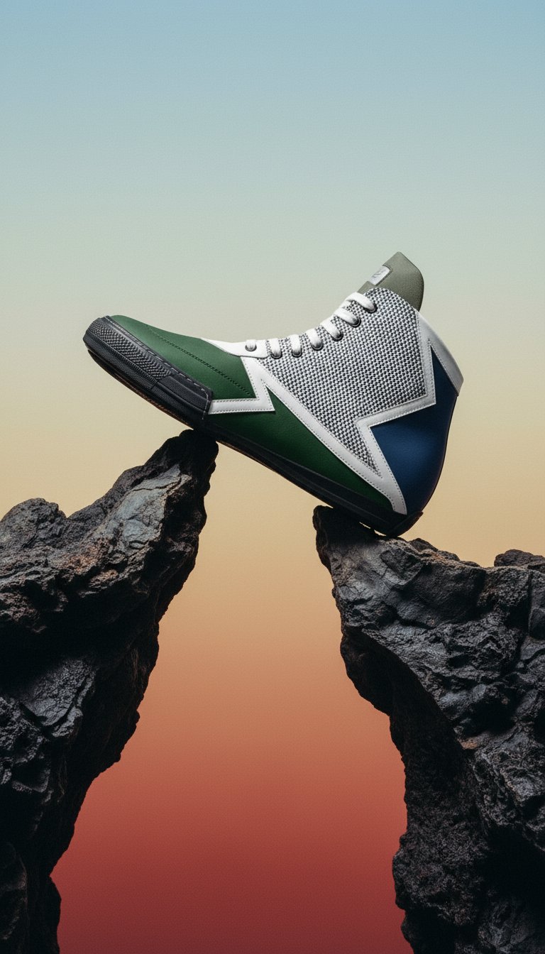 AI product shot of Godasse Boutique SOCCER STYLE HIGH TOP