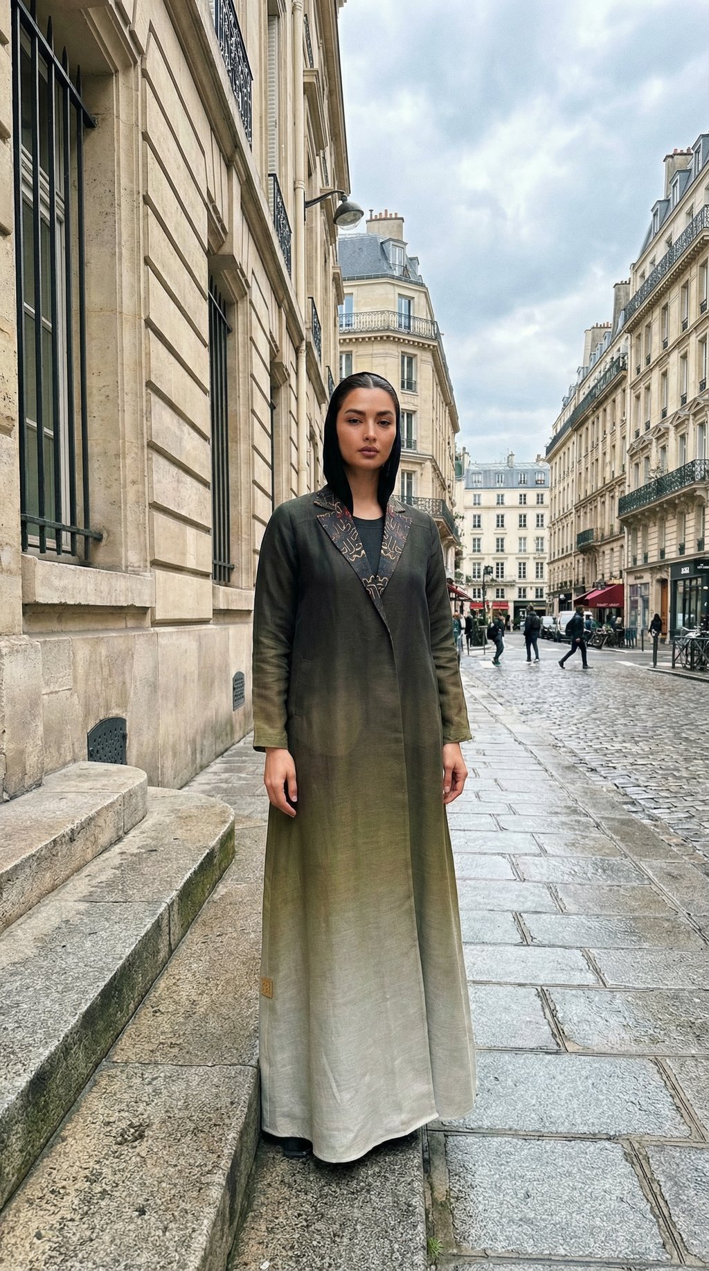 AI product shot of Sukoon – Tranquility in Motion abaya