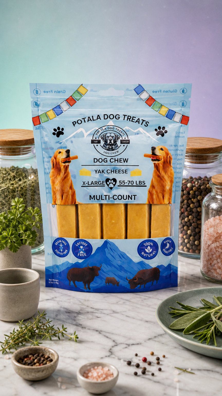 AI product shot of Potala Dog Chew - Potala-XLV3-3CT