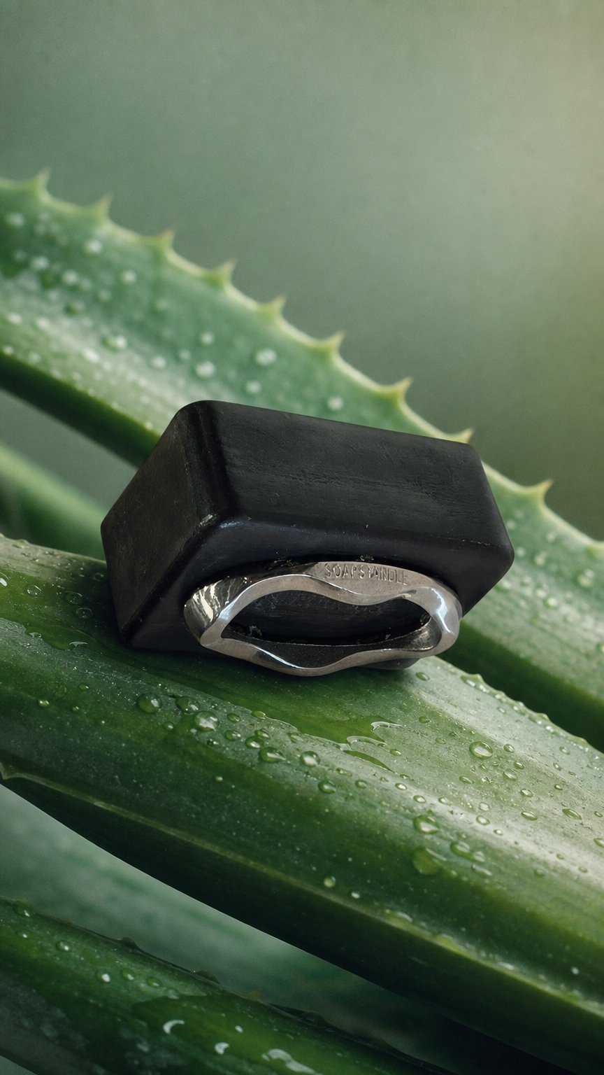 AI product shot of Stainless Steel SoapStandle
